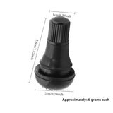 10Pcs Black Rubber Tubeless Tire Valve Stems for Cars & ATVs