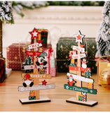 Wooden Christmas Tree Santa Claus DIY Decoration