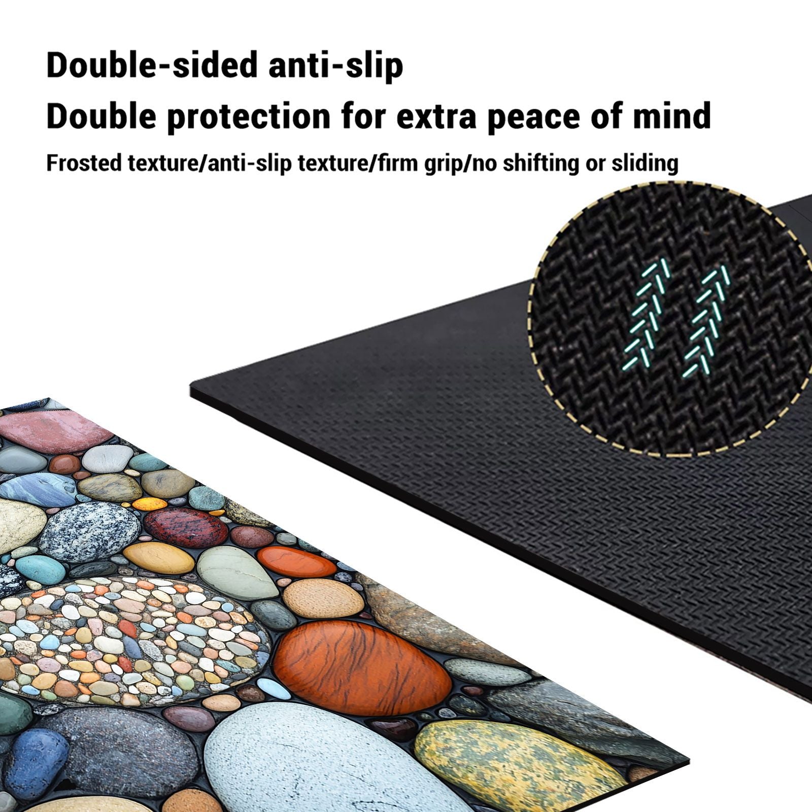 Stone Design Diatomite Bath Mat - Non-Slip & Quick Dry