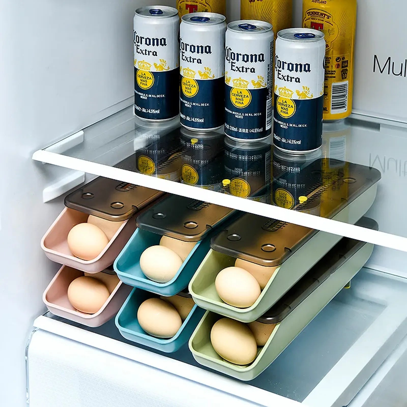 Multi-Layer Egg Holder Rack for Fridge Storage