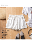 High Waisted Casual Linen Shorts for Women
