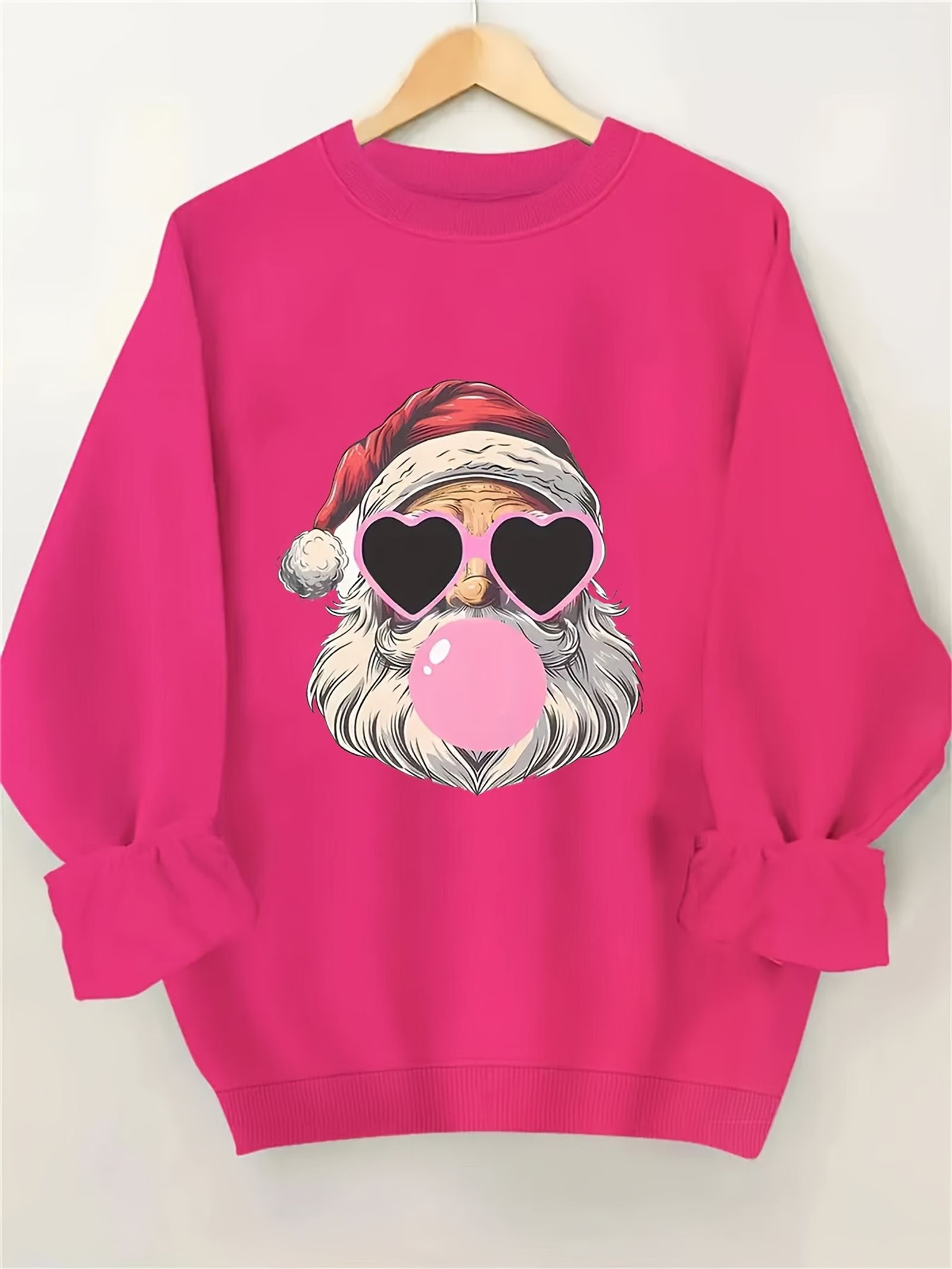 Fashionable Christmas Santa Claus Printed Hoodie