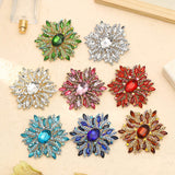 Exquisite Crystal Flower Brooch for Women
