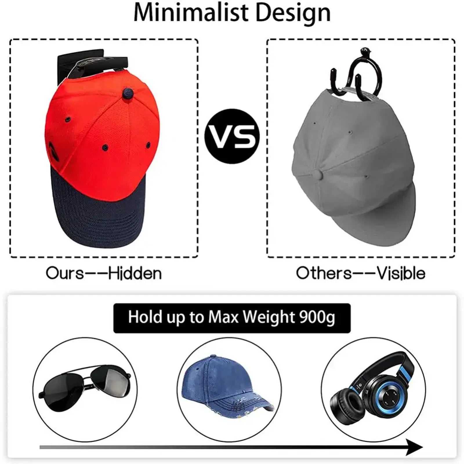 Portable Baseball Cap Storage Box - 2/4/8/10 Pieces