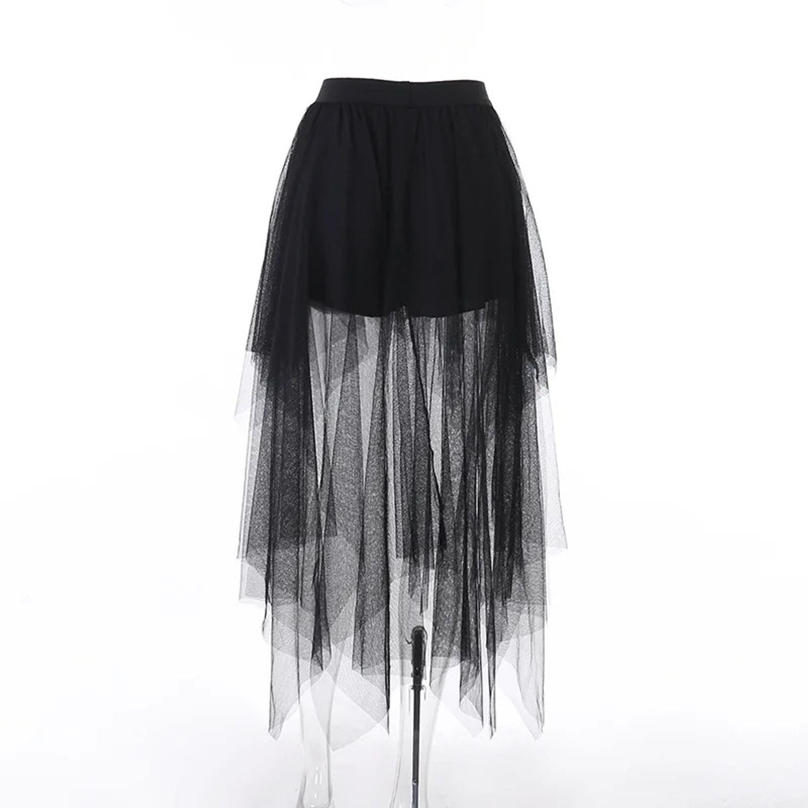High-Waisted Irregular Skirt for Women - Gothic Style