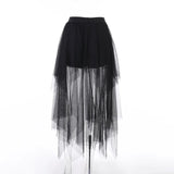 High-Waisted Irregular Skirt for Women - Gothic Style