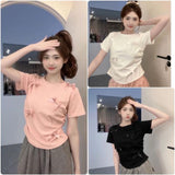 Elegant Ballet Bowknot T-Shirt for Women
