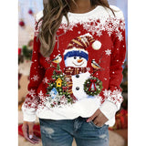 Christmas Snowman 3D Print Sweatshirt for Women