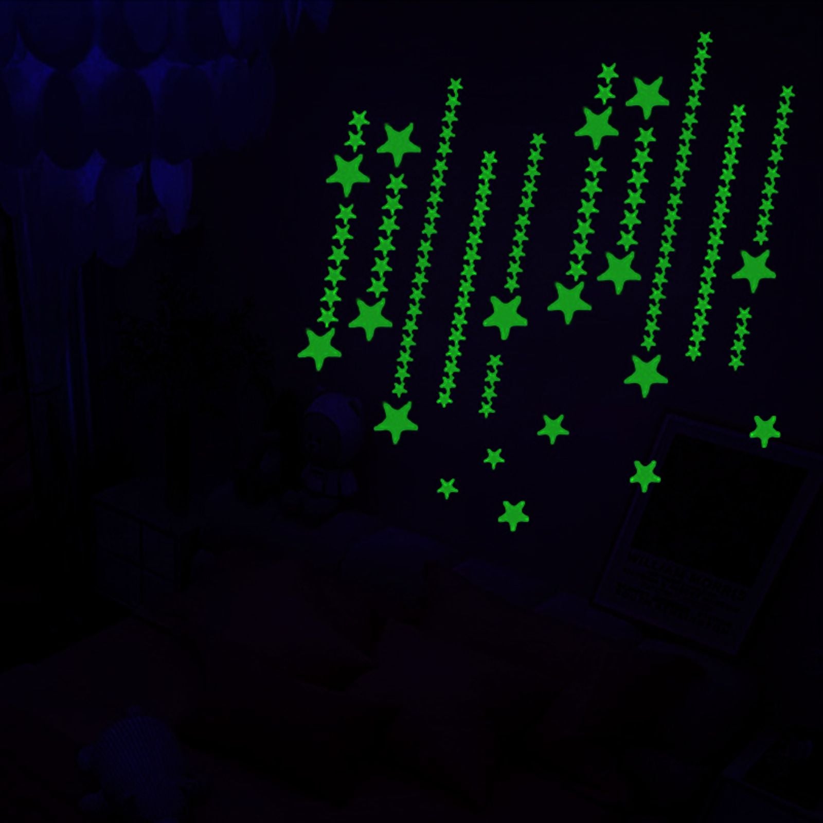 Glow In The Dark Star Stickers - 3D Wall Art for Kids' Rooms