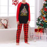 Christmas Family Pajamas Set with Hat and Buffalo Plaid Pants