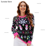 Women's Loose-Style Elk Christmas Sweater