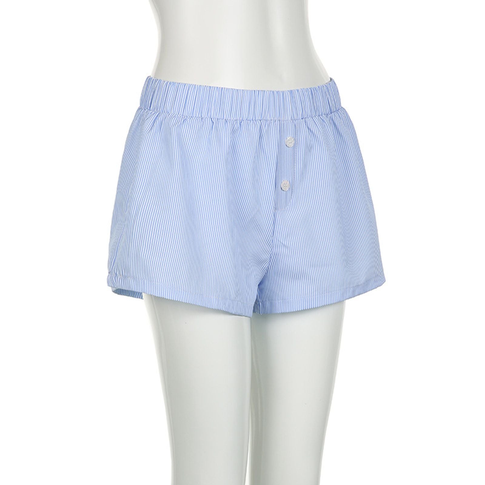 Striped Print Casual Shorts for Women