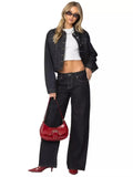 Fashionable Women's High Waist Wide Leg Jeans