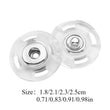 5 Pairs Plastic Transparent Hidden Snap Buttons for Coats