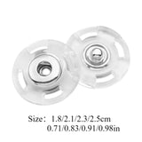 5 Pairs Plastic Transparent Hidden Snap Buttons for Coats
