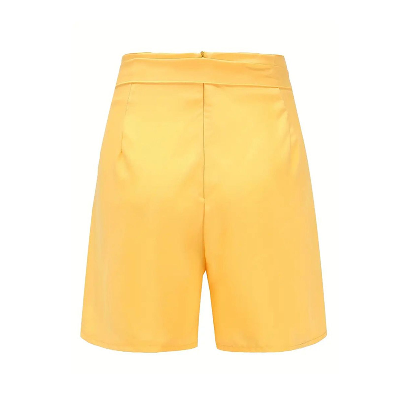 Y2K Solid Button Front High Waist Beach Shorts