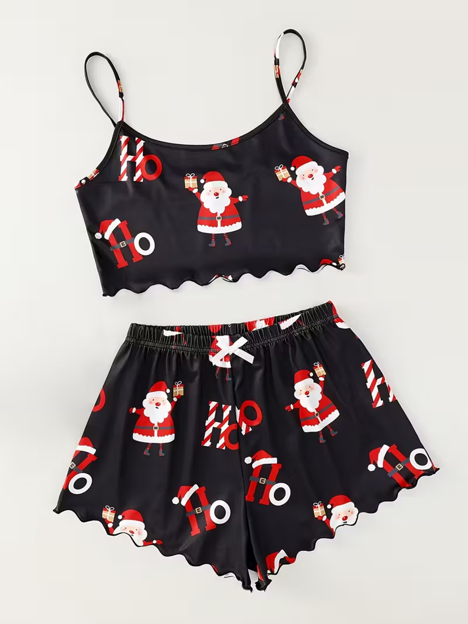 Christmas Santa Claus Print Pajama Set for Women