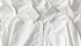 Japanese Style Oversized Long Sleeve White Shirt for Women