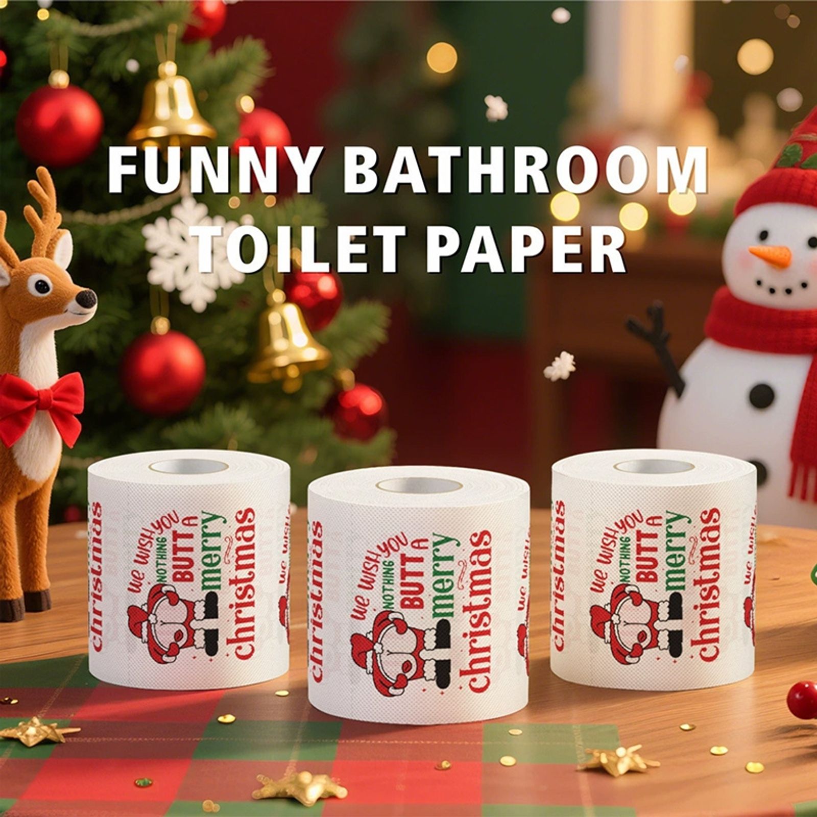 Funny Santa Claus Christmas Toilet Paper Rolls