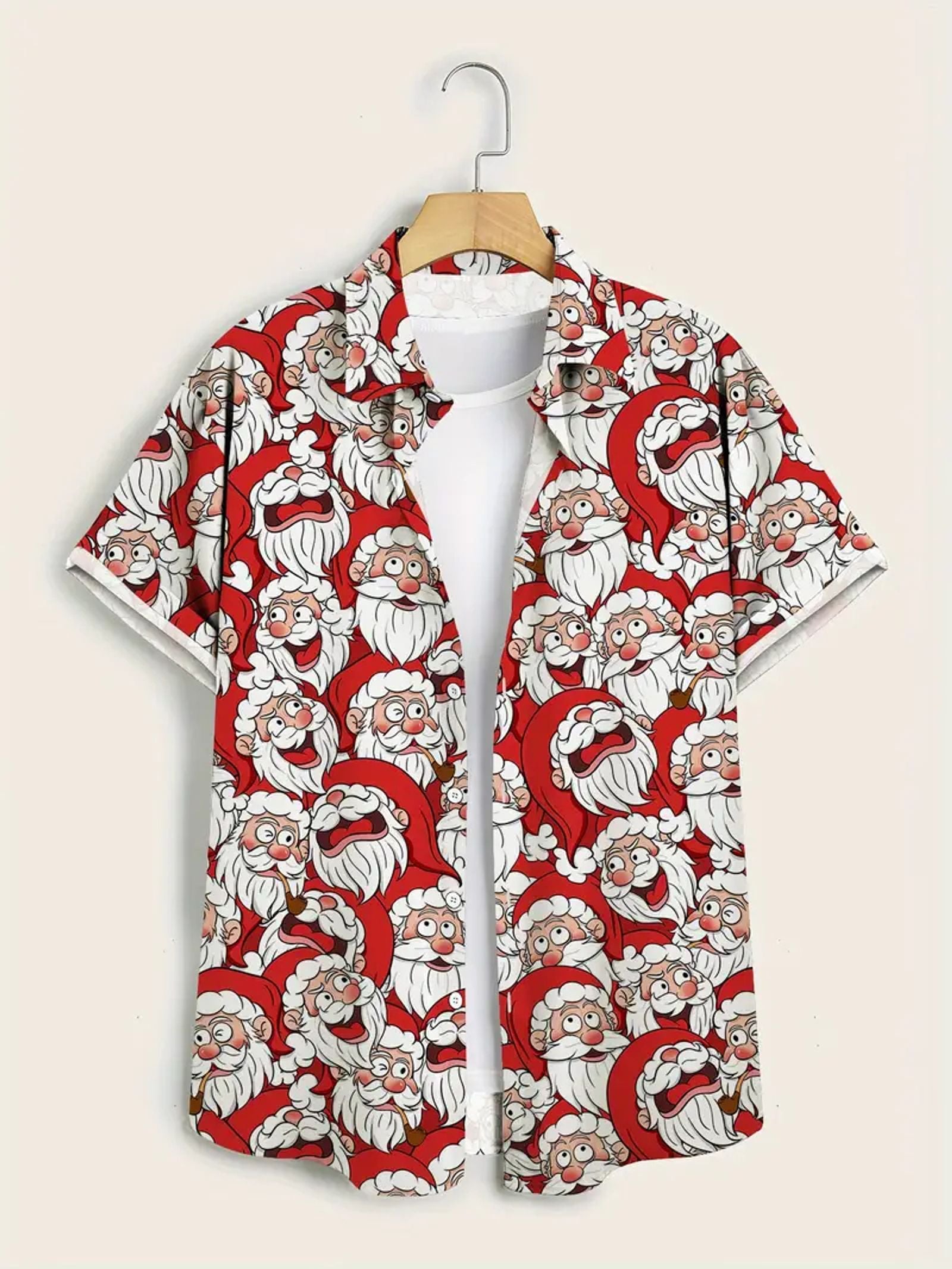 Santa Claus Surfing Hawaiian Shirt - Unisex Christmas Top