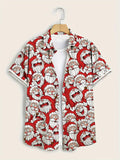 Santa Claus Surfing Hawaiian Shirt - Unisex Christmas Top