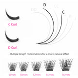 YUANZHIJIE Individual Eyelash Extensions - C/D Curl Wispy Volume