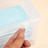2PCS Transparent Large Capacity Mask Storage Box