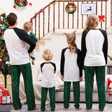 Matching Christmas Family Pajamas Set with Green Plaid Pants