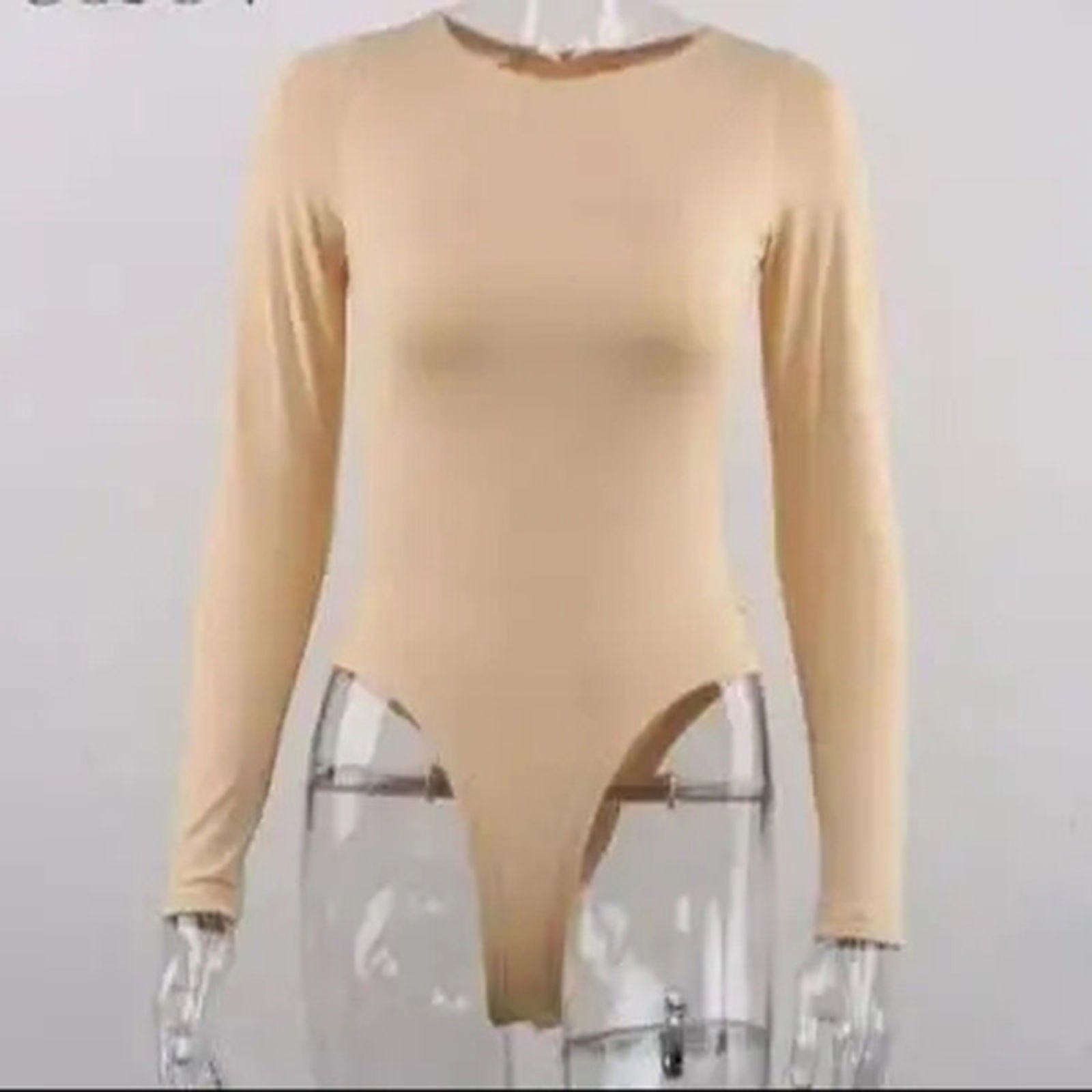 Sexy Y2K Long Sleeve Cotton Bodysuit for Women