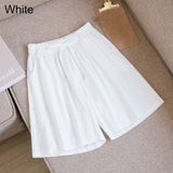Women’s Summer Cotton Linen Shorts with Pockets