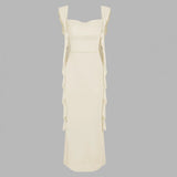 Backless Draped French Style Evening Gown