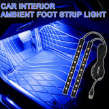 Car LED Neon Foot Light Interior Atmosphere Lamp