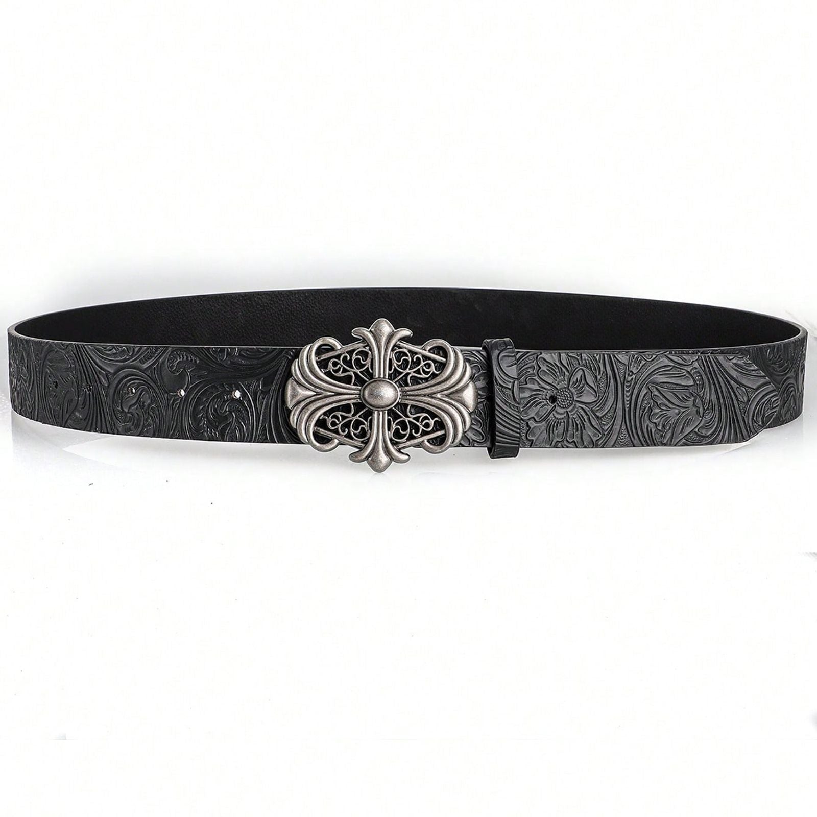 Retro Bohemian Style Black PU Leather Belt