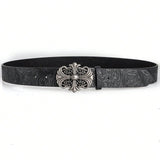 Retro Bohemian Style Black PU Leather Belt