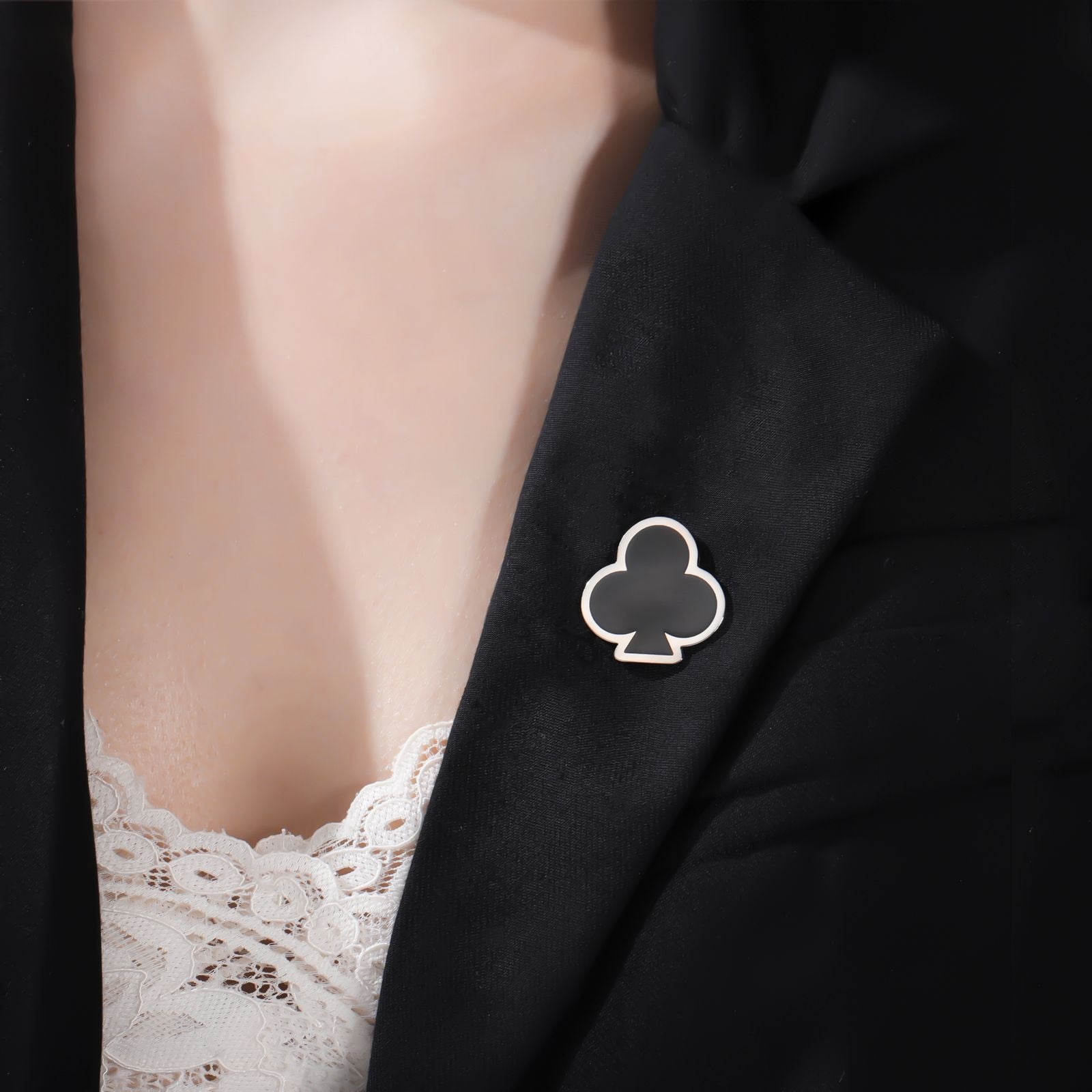 Cazador Playing Card Lapel Pins Brooches for Women