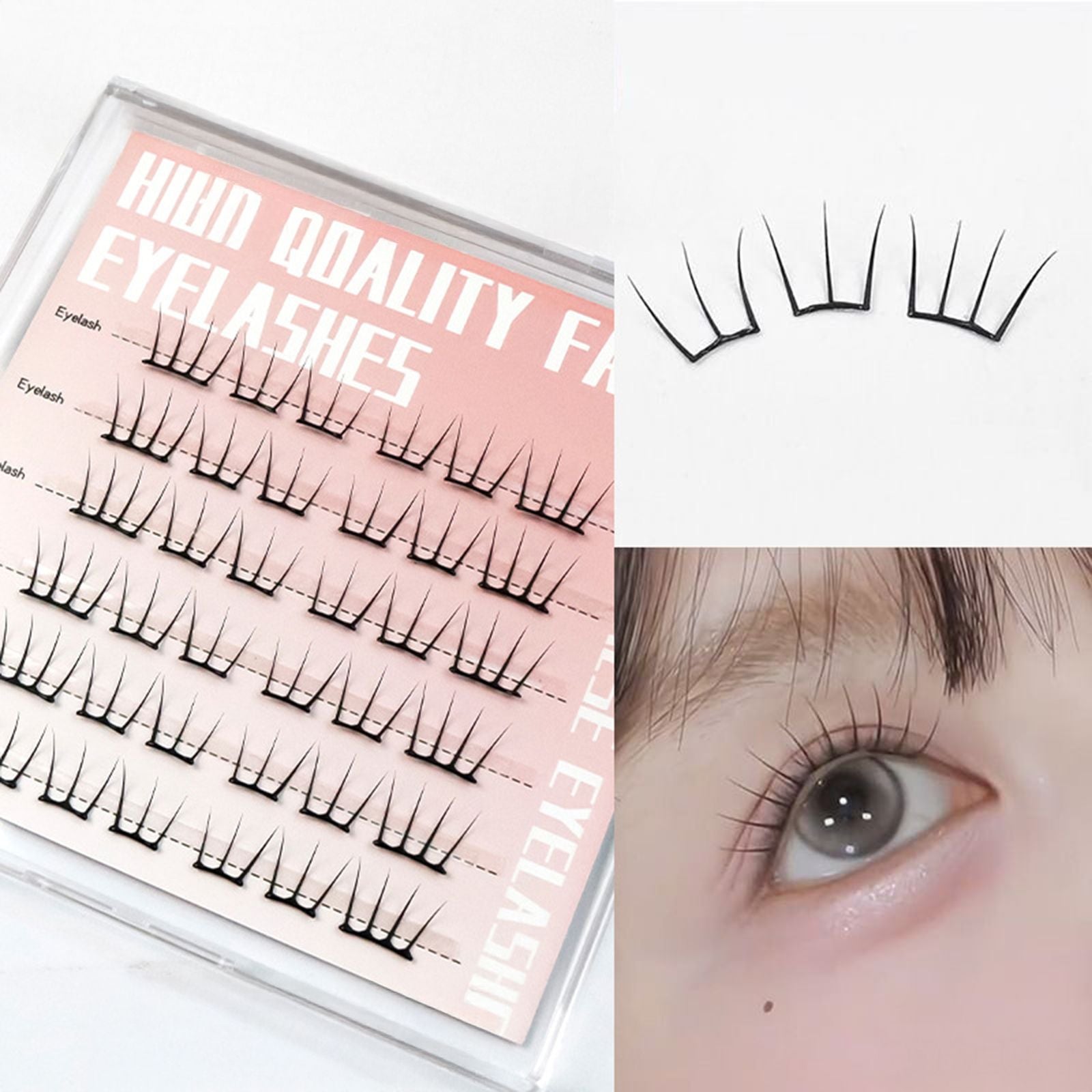 Natural Press-On Lash Clusters for Cosplay & Everyday Wear