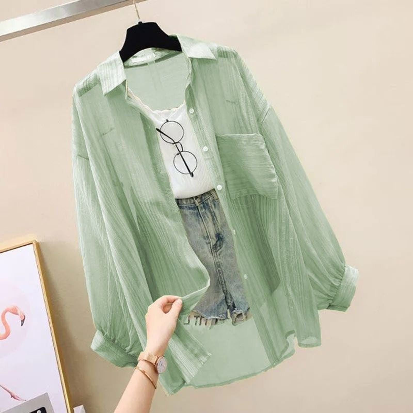 Elegant Summer Chiffon Blouse - Casual Women's Top