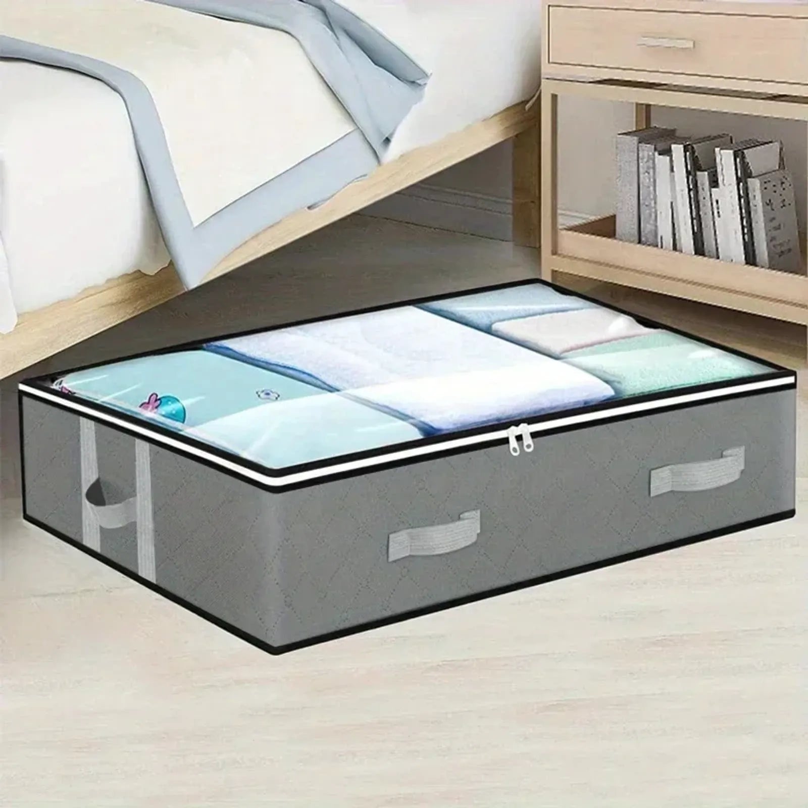 Large Under-Bed Storage Box for Clothes and Quilts