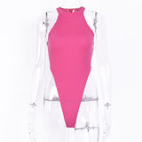 Sexy High Street Neon Bodysuit for Summer Parties