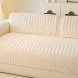 Thicken Warm Geometric Jacquard Fleece Sofa Cover