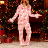 Christmas Pajama Sets for Women - Santa, Tree, Bow Prints