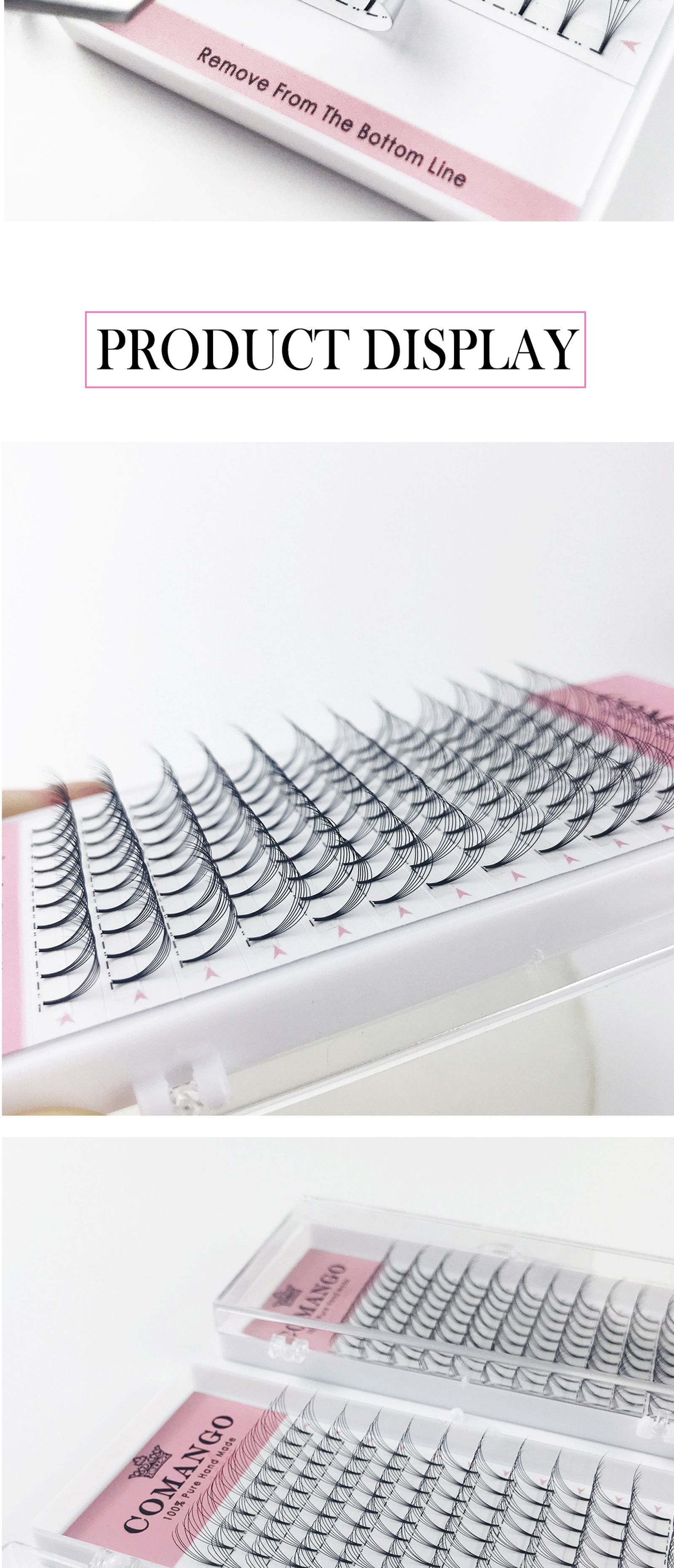 Premade Volume Fans Short Stem Russian Eyelash Extensions