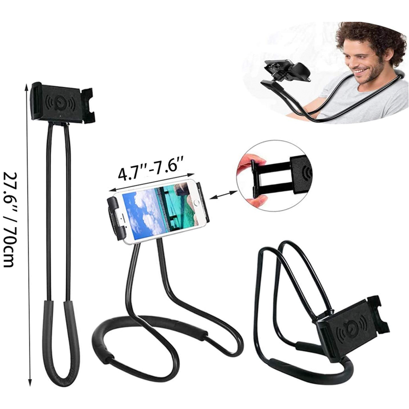 Flexible Neck Mobile Phone and Tablet Holder