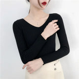 Women’s Knitted V-Neck Pullover Sweater