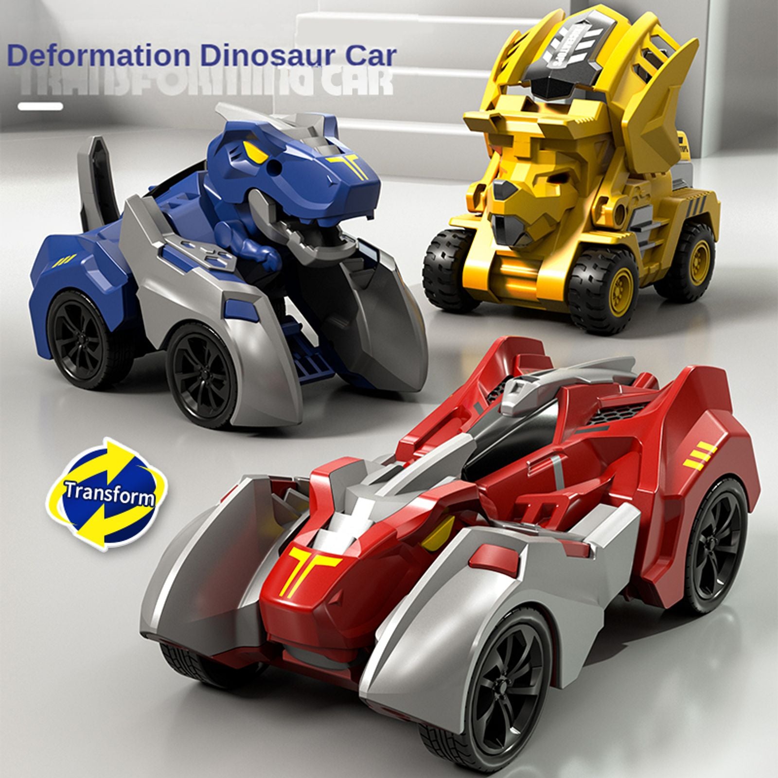 2-in-1 Transforming Dinosaur Car for Kids