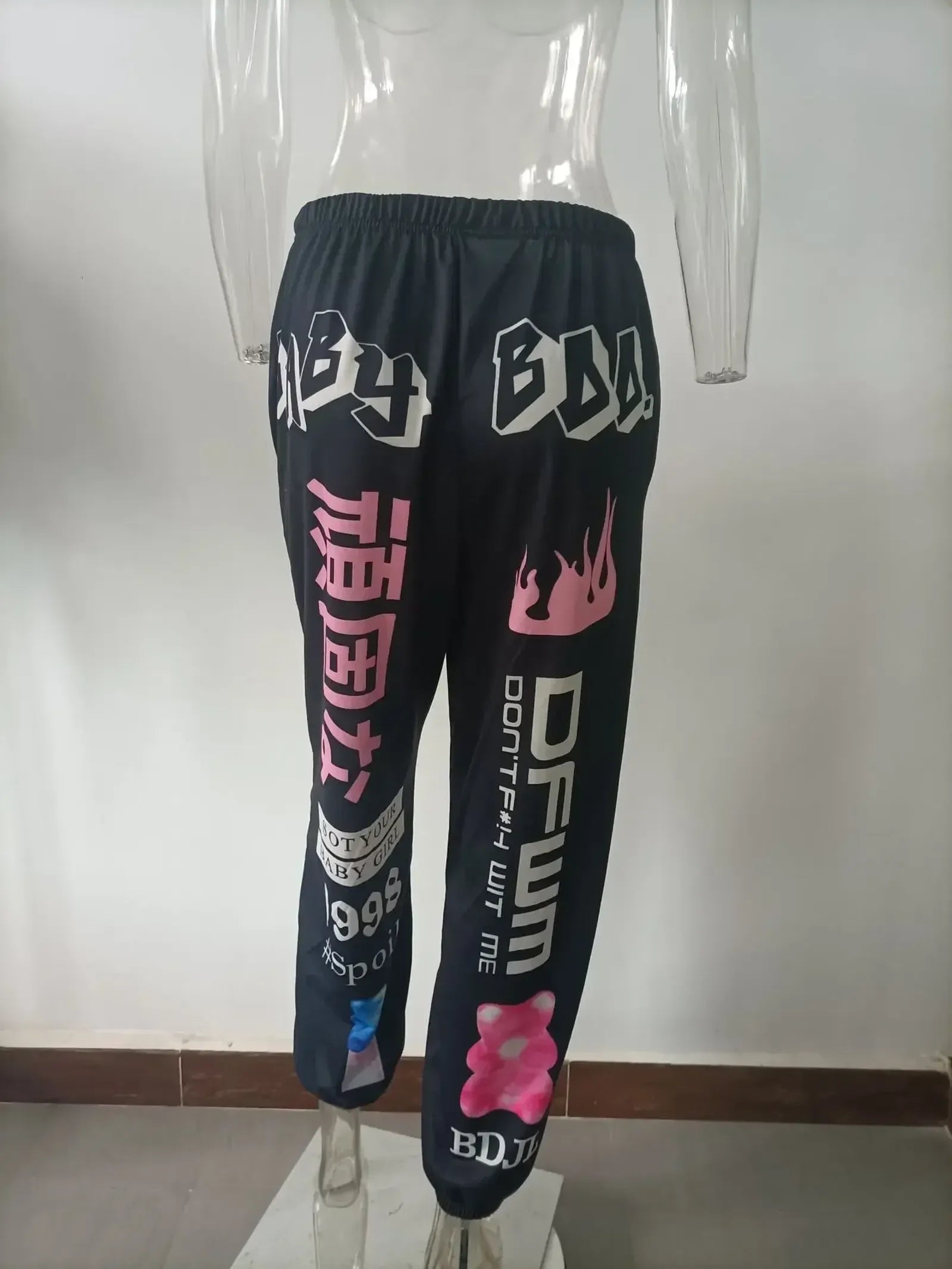 Summer Printed Casual Elastic Waist Harlan Pants for Women