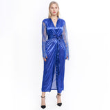 Womens Sexy Long Lace Nightdress Bath Robe Gown