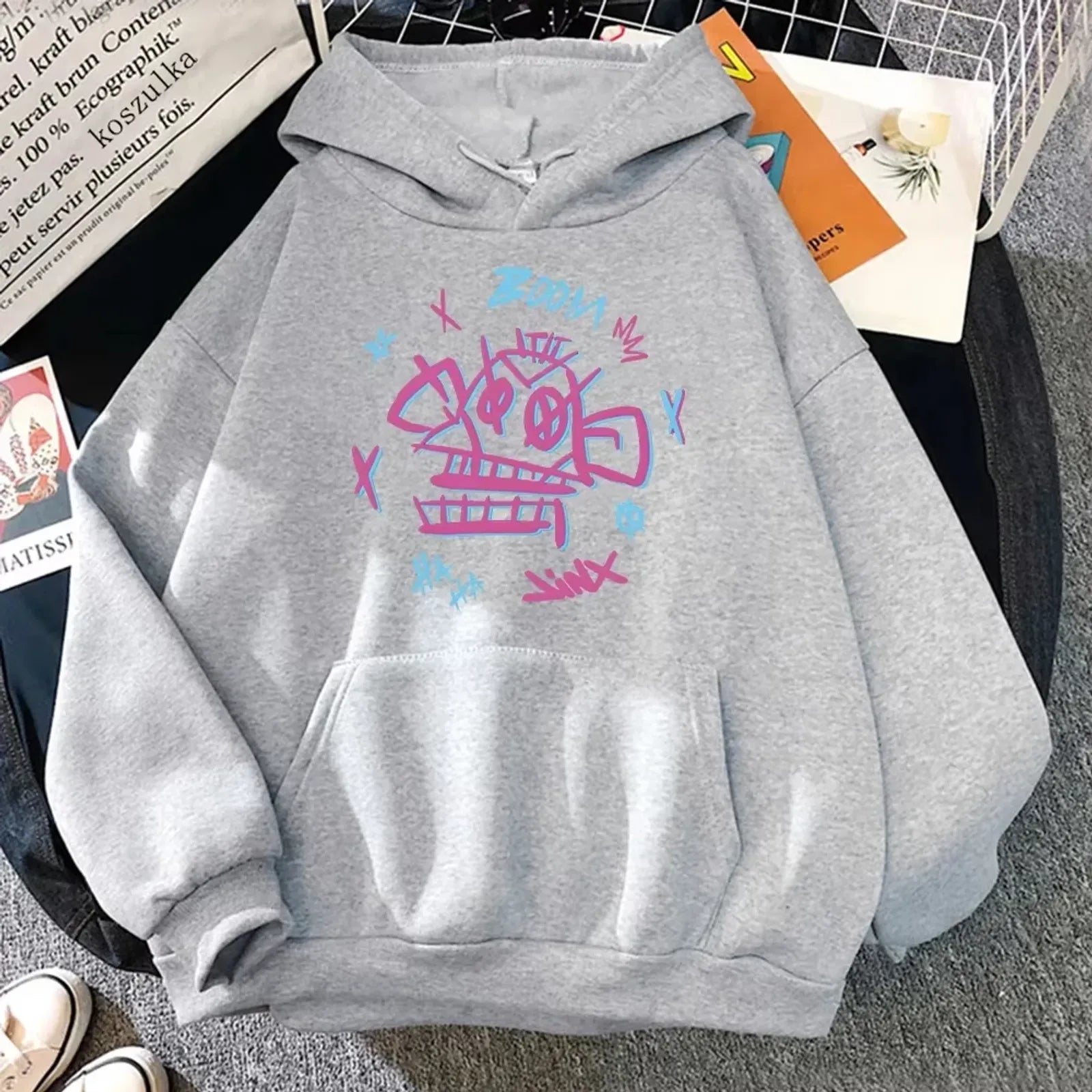 Unisex Cartoon Vintage Hoodie for Casual Wear