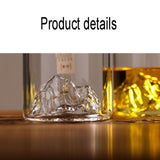 Japanese Glass Mt. Fuji Teacup - Heat-Resistant Retro Design