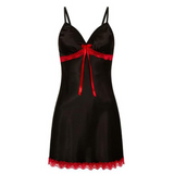 Women's Silk Imitation Lace Bow Strap Nightgown